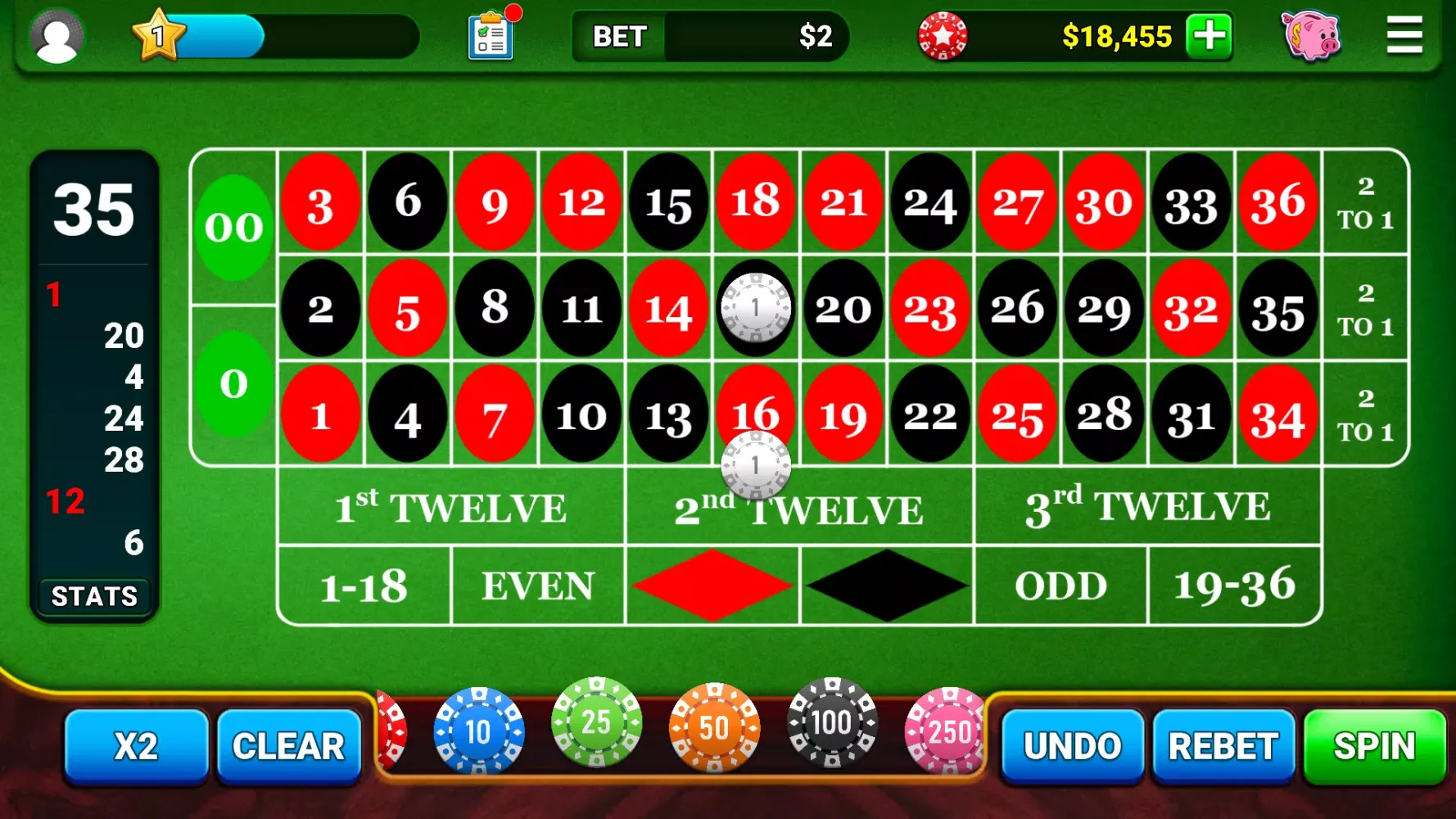 Roulette Screenshots