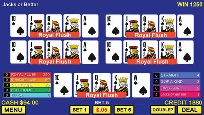 Ảnh chụp màn hình của Five Play Video Poker