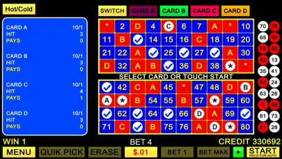 Keno Four Card 스크린샷