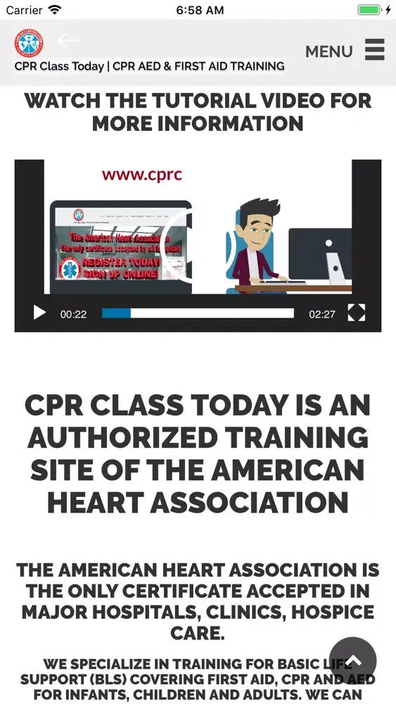 Скриншоты CPR Class Today