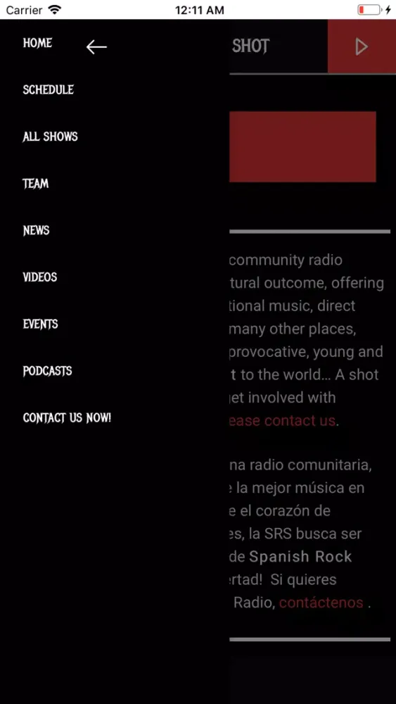 SRS - SPANISH ROCK SHOT RADIO Screenshots