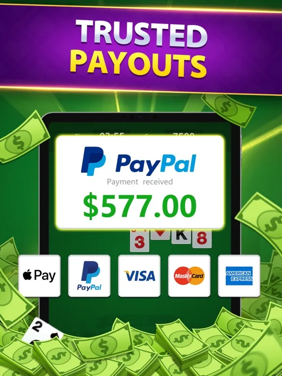 Solitaire Lucky Win Cash iPad  سکرین شاٹس