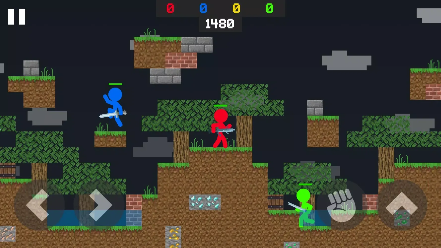Tangkapan layar Stickman Block Craft Fight