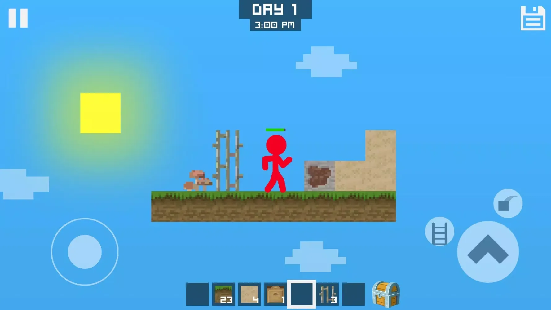 ภาพหน้าจอของ Stickman One Block Survival