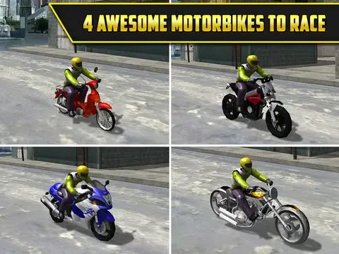 Screenshot di 3D Motor-Bike Drag Race: Real Driving Simulator Racing Game iPad 