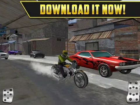Screenshot di 3D Motor-Bike Drag Race: Real Driving Simulator Racing Game iPad 