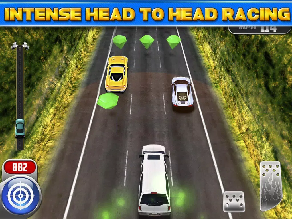 Tangkapan skrin 3D Car Motor-Racing Chase Race - Real Traffic Driving Racer Simulator Game iPad 