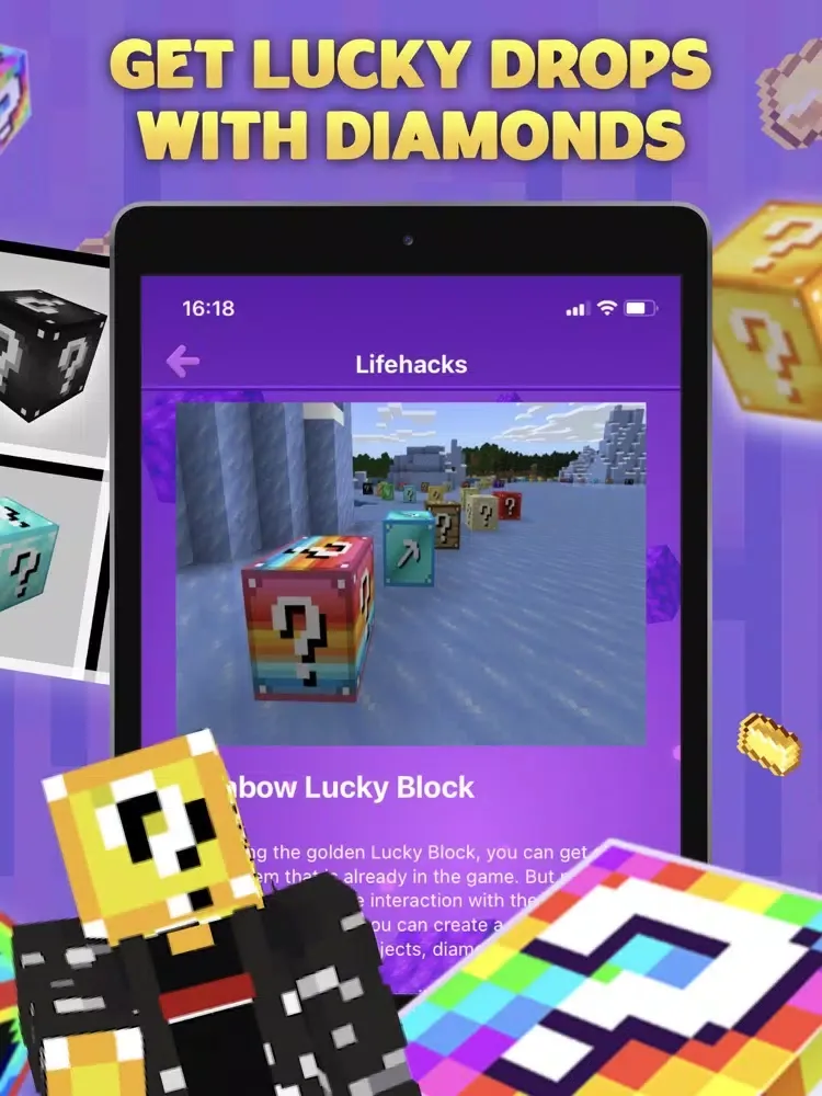Lucky Block Mods for Minecraft iPad  سکرین شاٹس