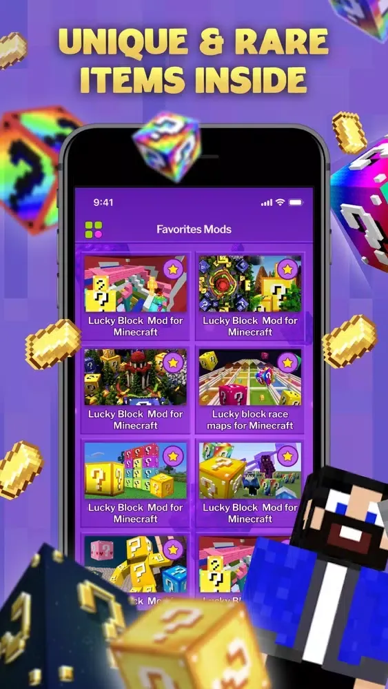 Lucky Block Mods for Minecraft سکرین شاٹس