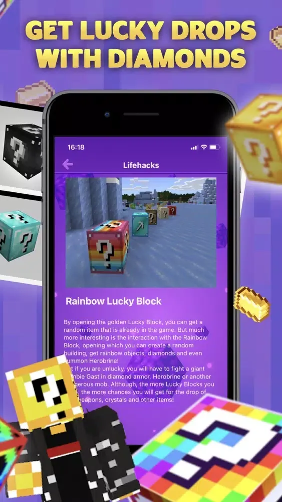 Lucky Block Mods for Minecraft سکرین شاٹس