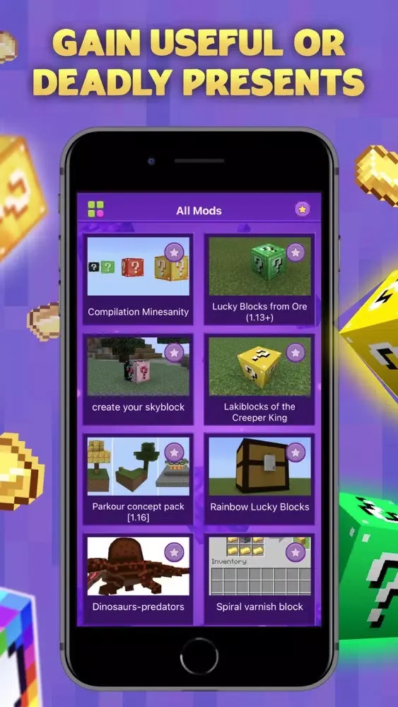 Lucky Block Mods for Minecraft سکرین شاٹس