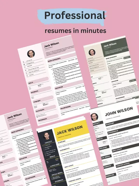 Resume Maker:AI resume builder iPad स्क्रीनशॉट