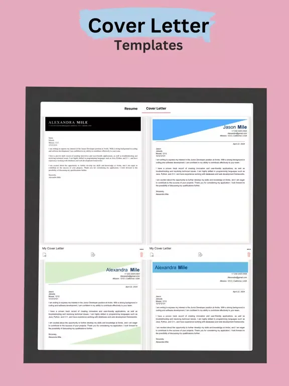 Resume Maker:AI resume builder iPad स्क्रीनशॉट
