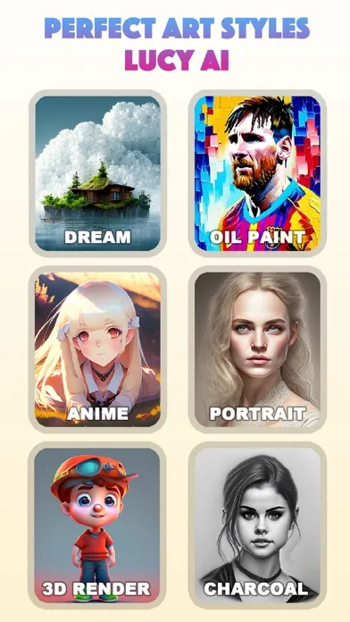 Tangkapan skrin Lucy AI : Art & Magic Avatar