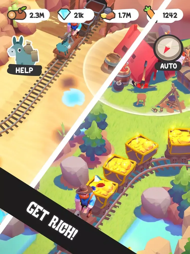 Tangkapan skrin Mining Frenzy iPad 