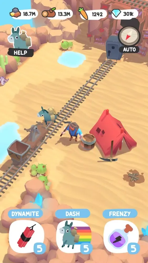 Tangkapan skrin Mining Frenzy