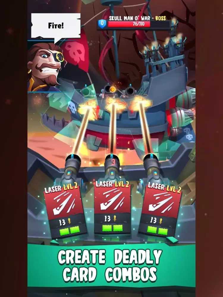 Tangkapan skrin Space Pirate Battle iPad 