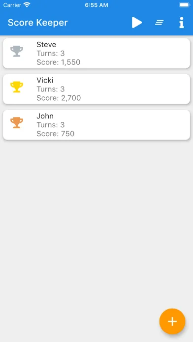 Captures d'écran de Score_Keeper