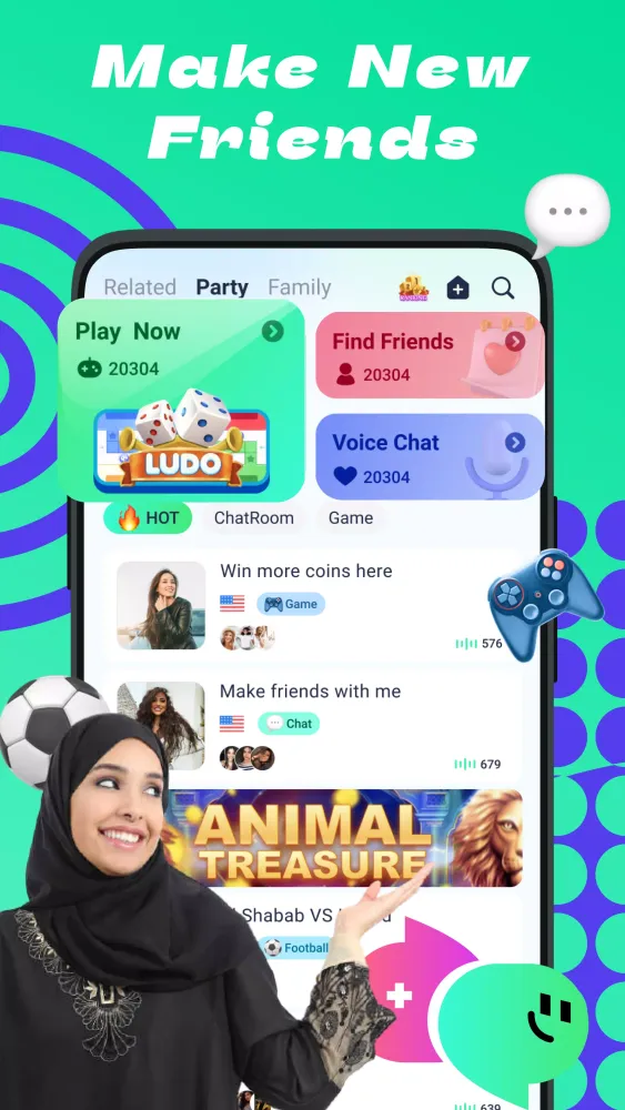 Captures d'écran de GOGO-Chat room&ludo games