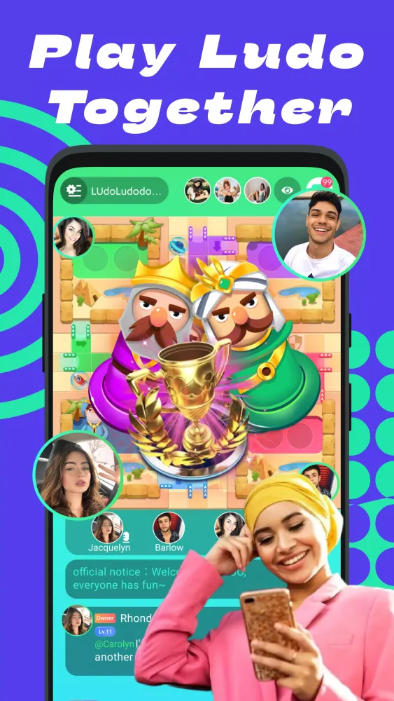 Captures d'écran de GOGO-Chat room&ludo games