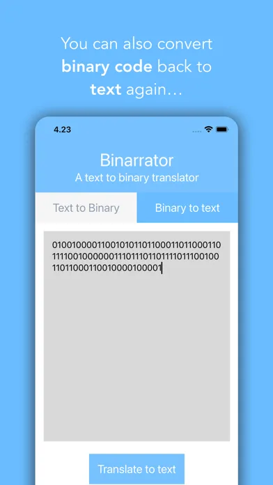 Binarrator - binary translator स्क्रीनशॉट