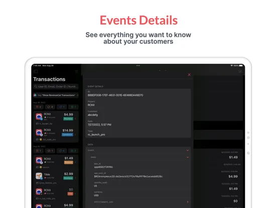 صور RCKit - RevenueCat Dashboard iPad 
