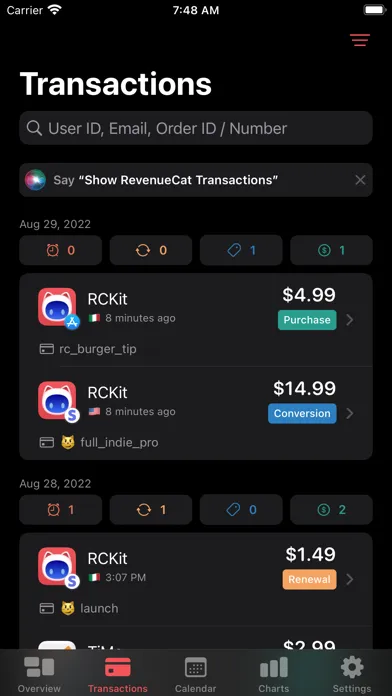 صور RCKit - RevenueCat Dashboard