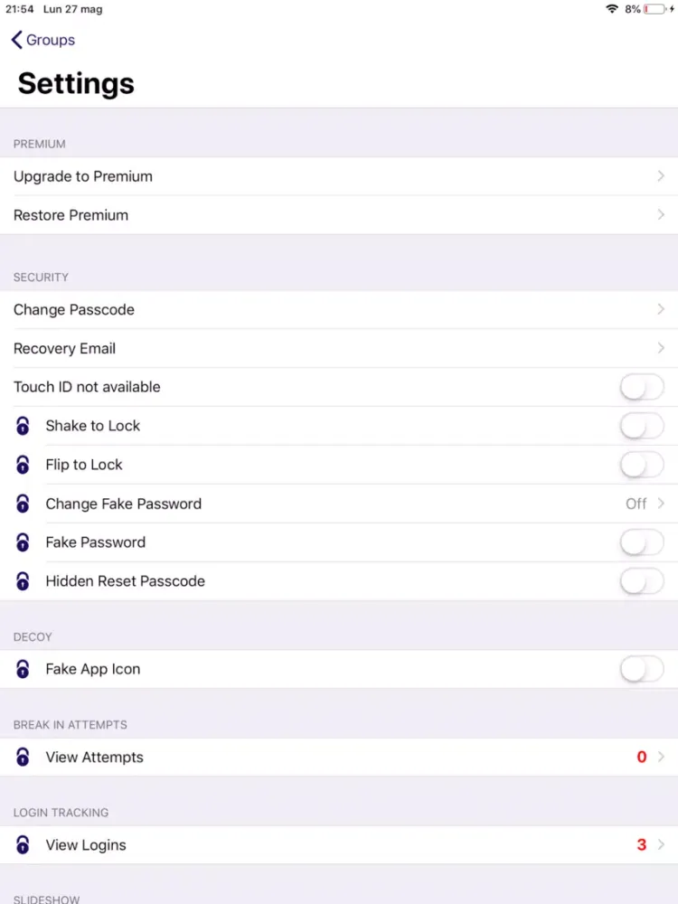 Locked - Secret File Vault iPad 應用截圖