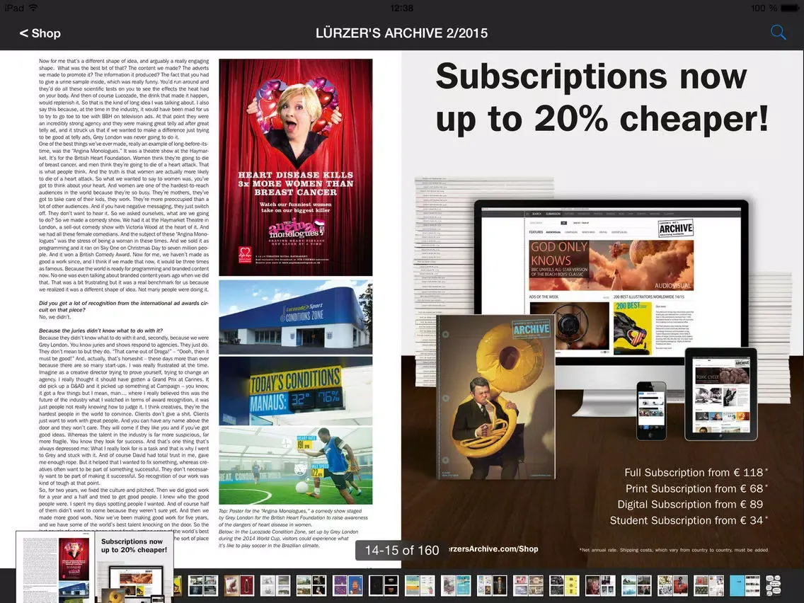 Скриншоты Lürzer's Archive iEdition iPad 