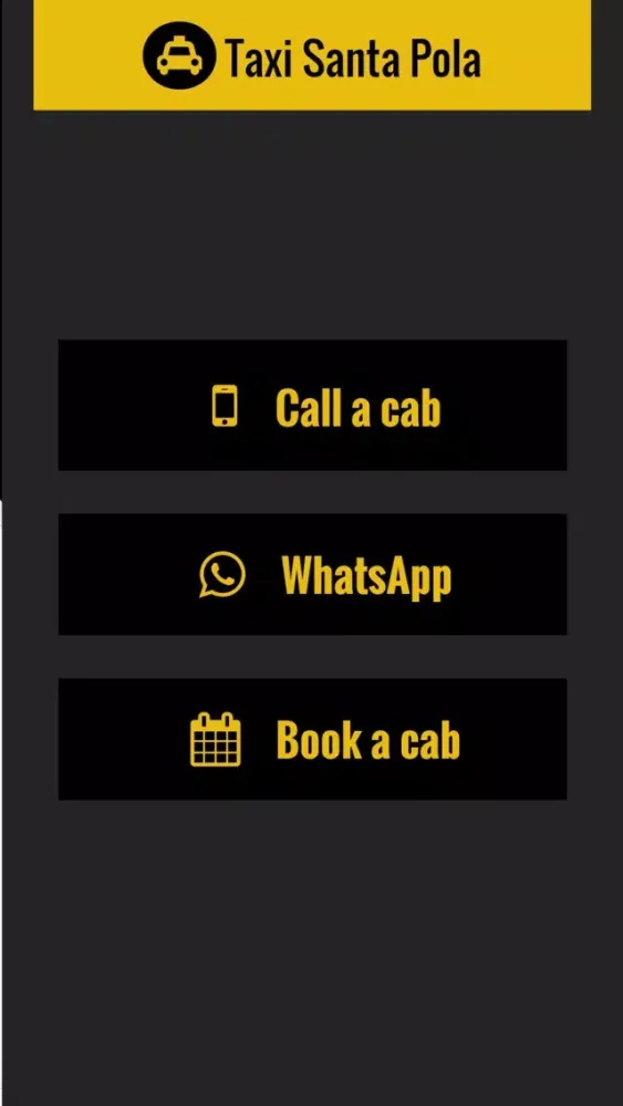 Capturas de tela do Taxi Santa Pola
