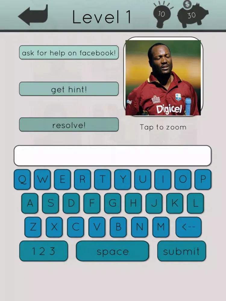 Cricket Icon Quiz iPad  Screenshots