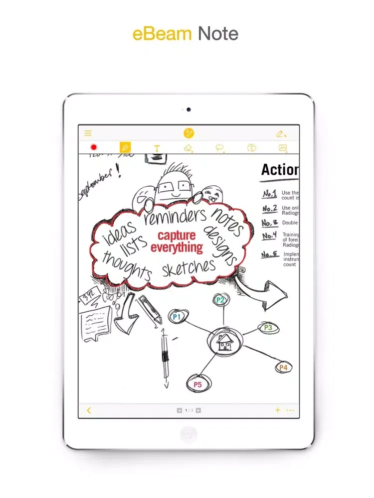 Tangkapan layar eBeam note (for Smartpen) iPad 