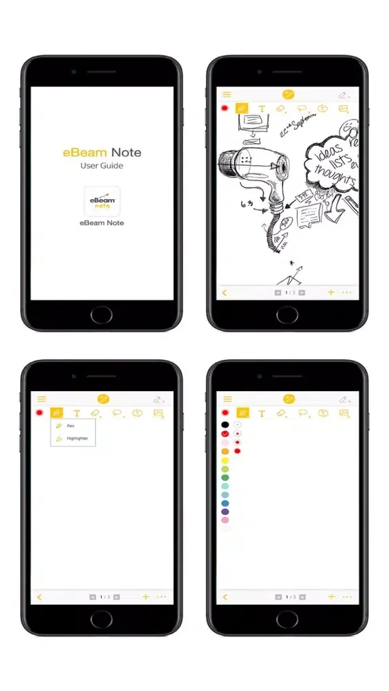 Tangkapan layar eBeam note (for Smartpen)