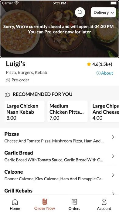 Luigi's应用截图