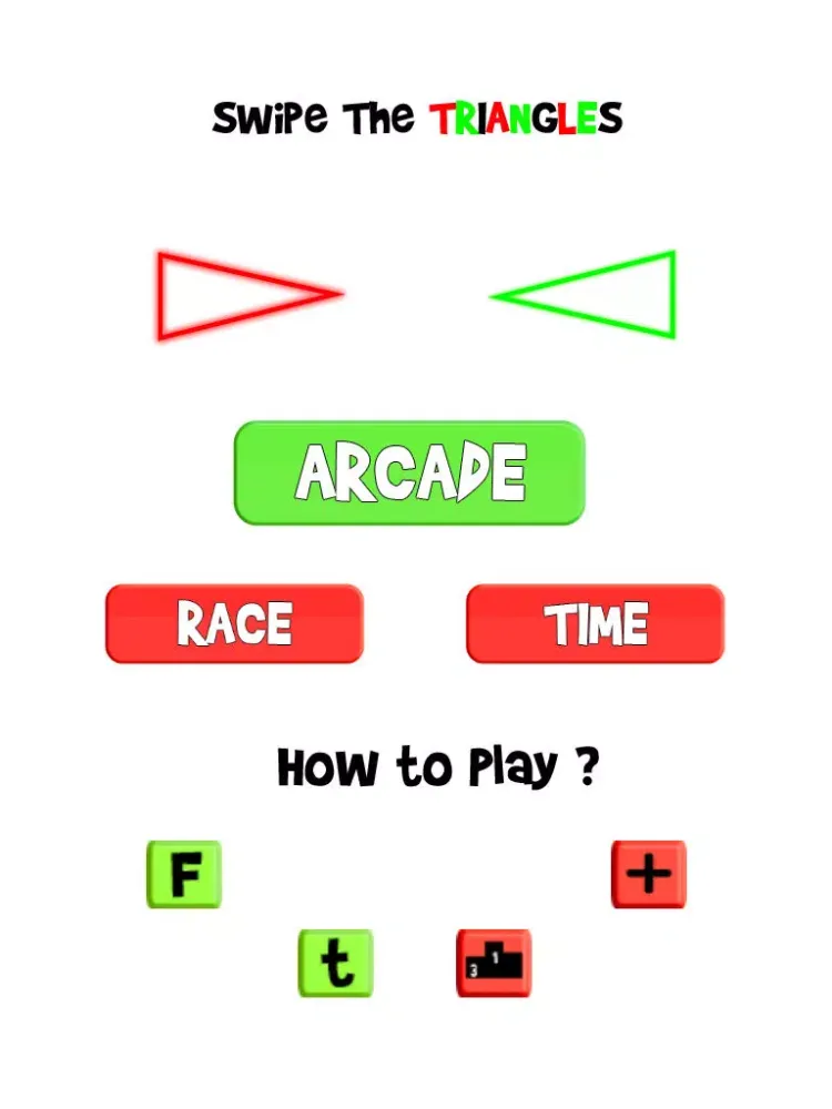 Zrzuty ekranu Triangles - Swipe Red & Green Neon Signs in Right Direction iPad 