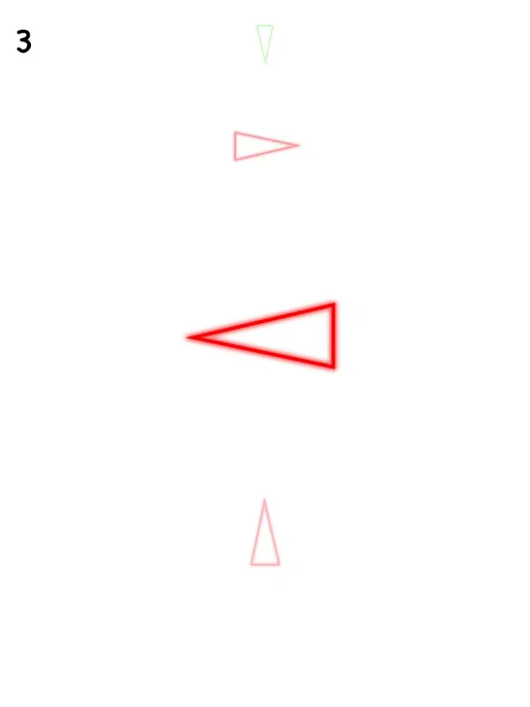 Zrzuty ekranu Triangles - Swipe Red & Green Neon Signs in Right Direction iPad 
