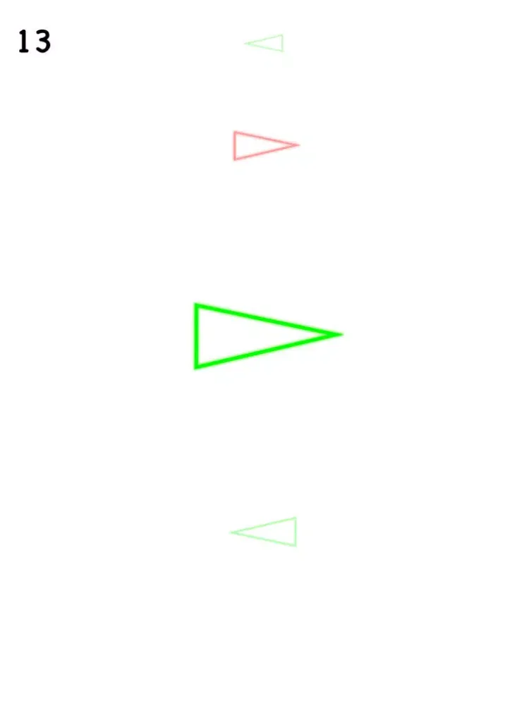 Zrzuty ekranu Triangles - Swipe Red & Green Neon Signs in Right Direction iPad 