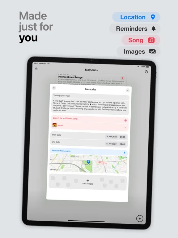 MemoKit - Memories with Music iPad 應用截圖