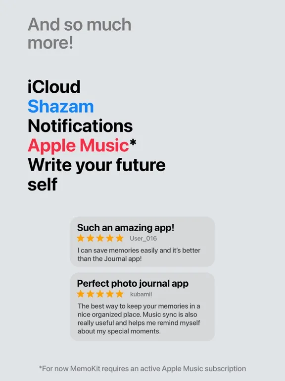 MemoKit - Memories with Music iPad 應用截圖