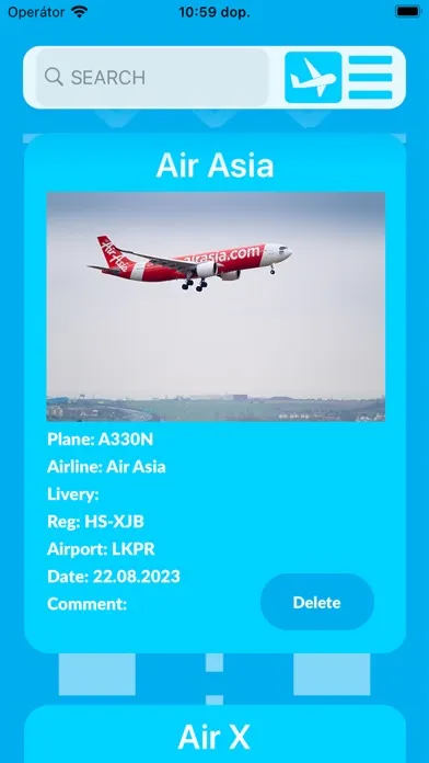 Tangkapan layar Spotter - planespotter app