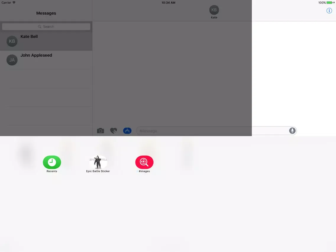 Capturas de tela do Epic Battle Stickers iPad