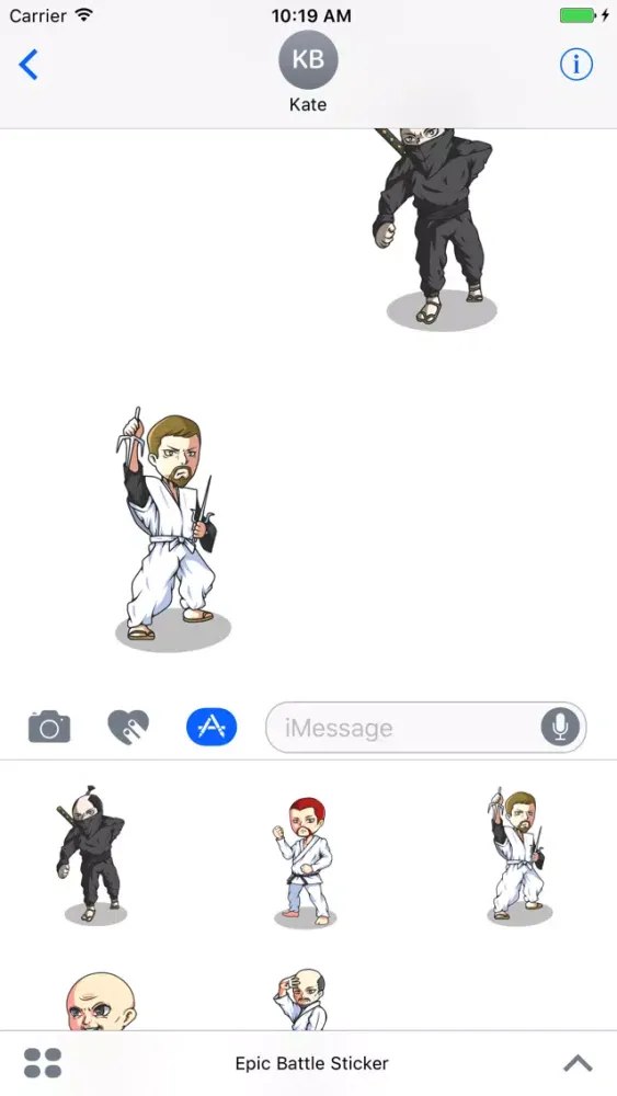 Capturas de tela do Epic Battle Stickers