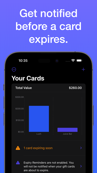Giftly: Gift Card Tracker سکرین شاٹس
