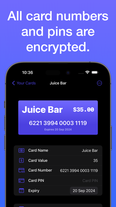 Giftly: Gift Card Tracker سکرین شاٹس
