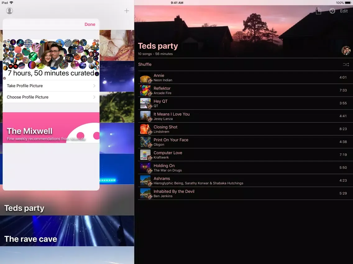 Mixmate iPad  Ekran Görüntüleri