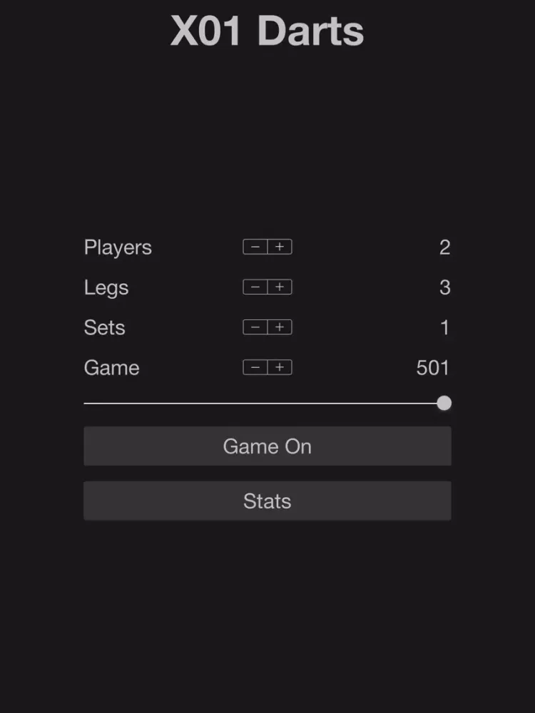 X01 Darts Scoreboard iPad  Ekran Görüntüleri