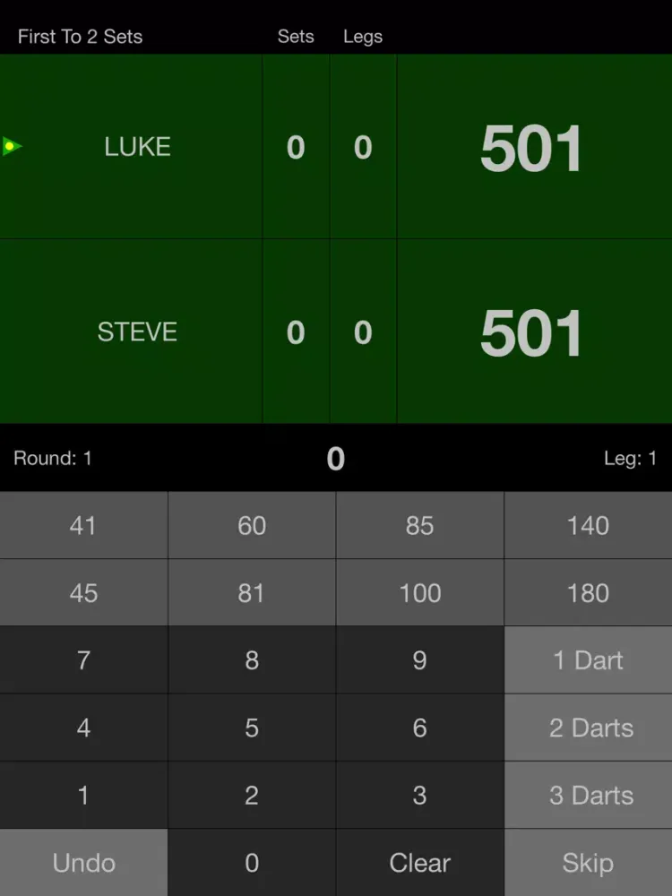 X01 Darts Scoreboard iPad  Ekran Görüntüleri