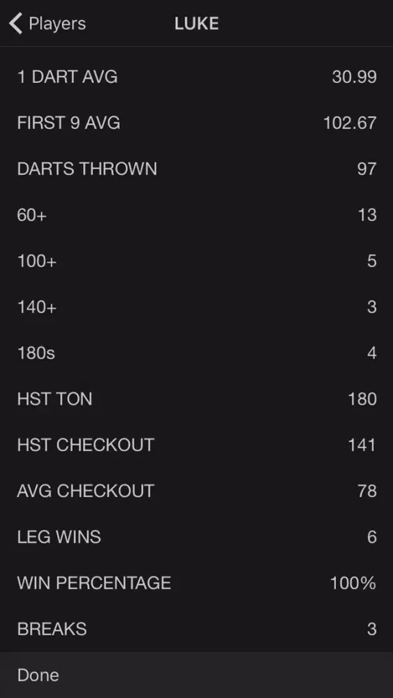 X01 Darts Scoreboard Ekran Görüntüleri