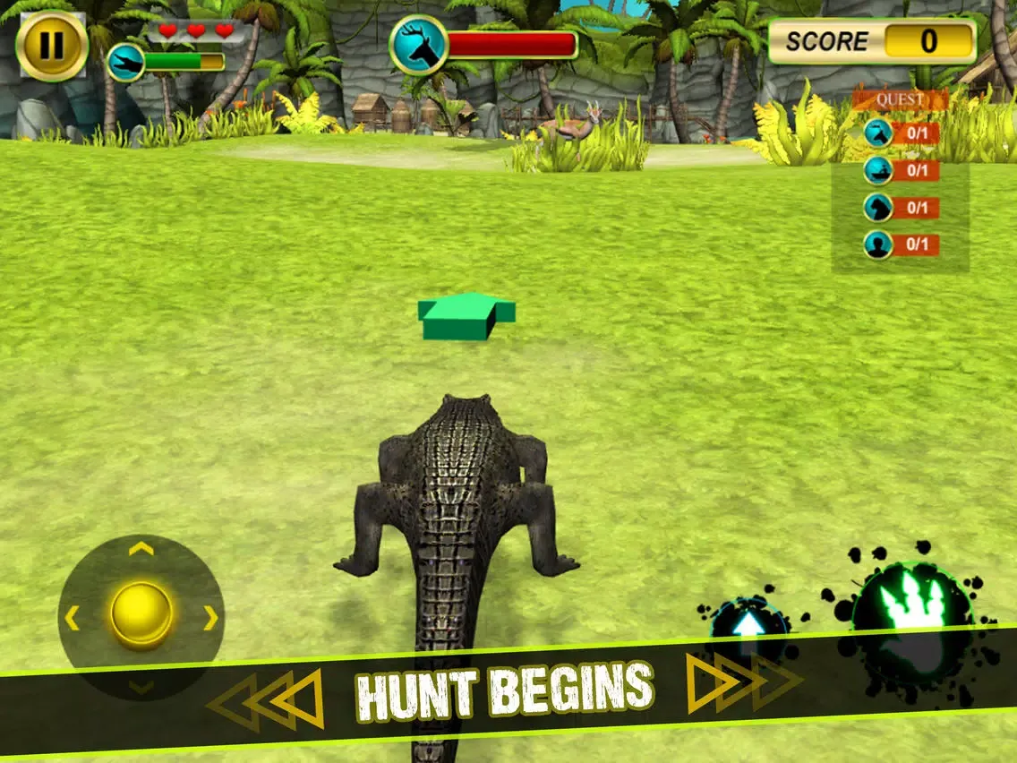 Wild Crocodile Attack 3D Game iPad 應用截圖