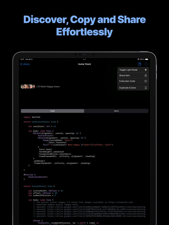 Capturas de pantalla de SwiftUI Components – Compot iPad 